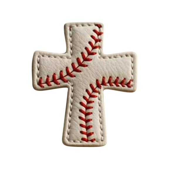 Baseball Pocket Blessing Inspirational Card with Cross Design for Christian Faith Encouragement Made of Synthetic Leather Handcrafted Stitching Portable Compact Gift