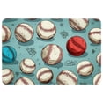 thumbnail image 1 of Baseball Polyester Door Rugs - Non-Slip Floor Rugs - Machine Washable Area Rugs, 1 of 6