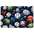 thumbnail image 1 of Baseball Polyester Non-Slip Machine Washable Bath Rugs Office Mat Floor Mats, 1 of 6