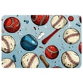 thumbnail image 1 of Baseball Polyester Non-Slip Machine Washable Floor Mats & Door Mat Chair Rug, 1 of 6