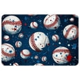 thumbnail image 1 of Baseball Polyester Non-Slip Machine Washable Outdoor Floor Rug Chair Rugs Bath Rugs, 1 of 6