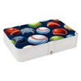 thumbnail image 1 of Baseball Portable PU Leather Organizer Box with Removable Compartment for Jewelry Display and Storage - Jewelry Boxes Included, 1 of 6