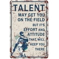 thumbnail image 1 of Baseball Poster Baseball Art Wall Decor Baseball Tin Sign for Famous Quote Bassball Signs Motivational Quote Posters Motivation Tin Sign Baseball Wall Decor Metal Sign Gifts 12x8 Inch, 1 of 3