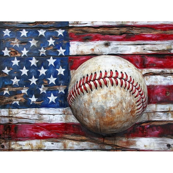 Baseball Preprinted 11CT Cross Stitch Kits for Beginners & Adults - Easy Needlepoint Patterns for Home Decor & Crafting 1