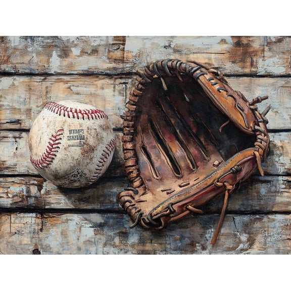 Baseball Preprinted 11CT Cross Stitch Kits for Beginners & Adults - Easy Needlepoint Patterns for Home Decor & Craftings 10