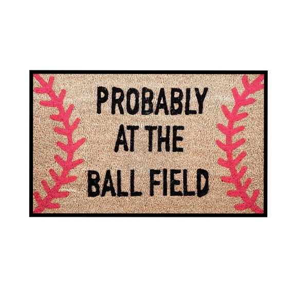 Baseball Print Indoor Area Rug Mat, 16X24 Inches Size - Decorative Home Floor Mat With Baseball Pattern, Indoor Use - For Living Room, Bedroom, Entryway, Hallway, Office,
