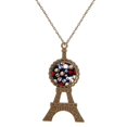 Baseball Print Necklaces for Women Men, Eiffel Tower Pendant Necklace