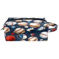 Baseball Prints Microfiber Leather Makeup Bag Pouch Waterproof Travel