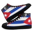 thumbnail image 1 of Cuba America High Top Canvas Shoes Sneakers Black Size 11.5, 1 of 7