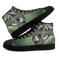 thumbnail image 1 of Irish Celtic Cross St Patricks Day High Top Canvas Shoes Sneakers Black Size 11.5, 1 of 7