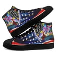 thumbnail image 1 of Autism Love Cat High Top Canvas Shoes Sneakers Black Size 12, 1 of 7