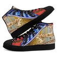 thumbnail image 1 of Giraffes American High Top Canvas Shoes Sneakers Black Size 7, 1 of 7