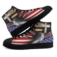 thumbnail image 1 of Christian Cross American High Top Canvas Shoes Sneakers Black Size 8.5, 1 of 7