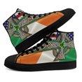 thumbnail image 1 of Irish Celtic Knot Cross St Patricks Day High Top Canvas Shoes Sneakers Black Size 9.5, 1 of 7