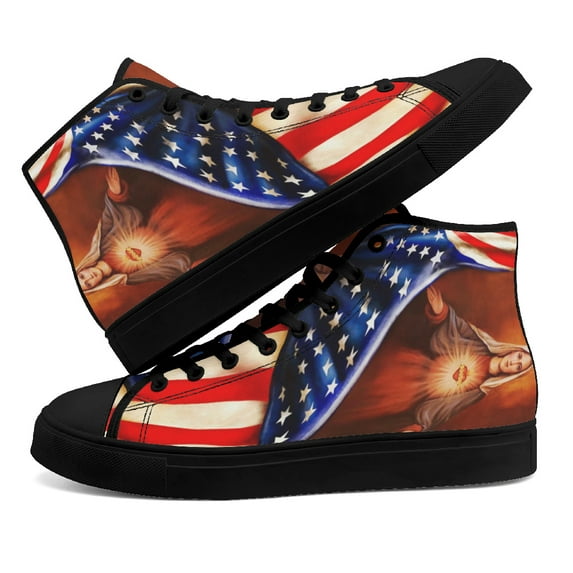 Mother Mary High Top Canvas Shoes Sneakers Black Size 9.5