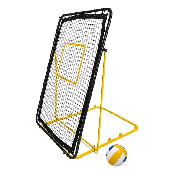 Baseball Rebounder Net 4 x 6 FT, Portable Bounce Back Trainer with 4 Adjustable Return Angles for Baseball & Softball Practice, Ideal for All Skill Levels