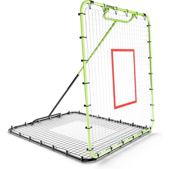 Baseball Rebounder Net 5448 in, Adjustable Baseball Training Net with 6 Angles, Reversible Rebound Net for Pitching, Throwing & Fielding, Baseball & Softball Training Equipment