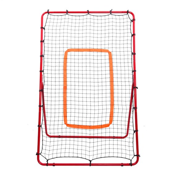 Baseball Rebounder Net Pitchback NetAngle Adjustable Pitch Trainer Simulate Grounder and Fly Ball, Baseball Softball Pitching and Fielding Rebound Net for All Players Pitch,Throw,Fielding