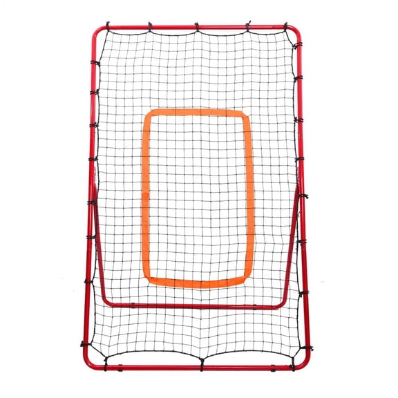 Baseball Rebounder Net Pitchback NetAngle Adjustable Pitch Trainer Simulate Grounder and Fly Ball, Baseball Softball Pitching and Fielding Rebound Net for All Players Pitch,Throw,Fielding
