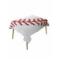 thumbnail image 1 of Baseball Rectangle Tablecloth, Red White Texture Sports Ball Minimalist Waterproof & StainResistant Tablecloth, Washable Oil-proof Table Cover for Dining/Party/Wedding/Camping/Buffet 60x102 In, 1 of 9