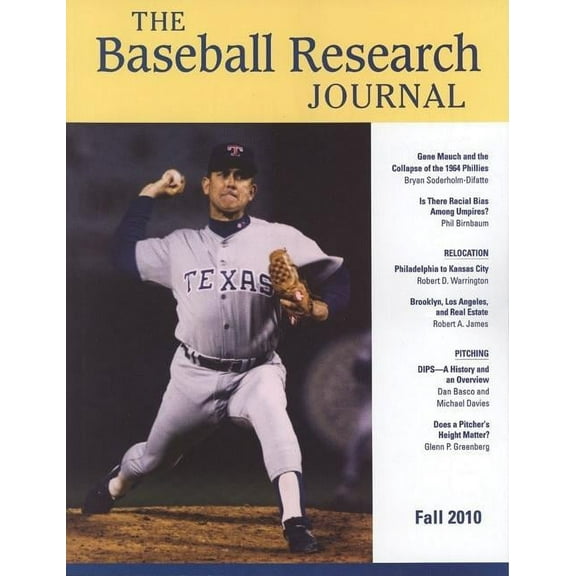 Baseball Research Journal (Brj), Volume 39 #2, (Paperback)