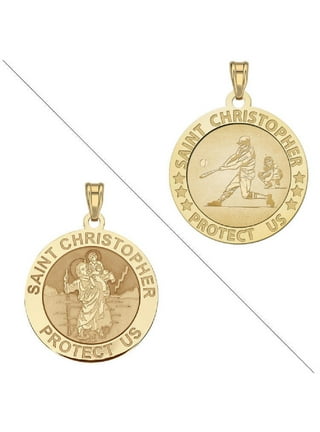 St christopher baseball necklace sale