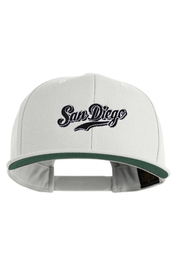 Baseball San Diego Embroidered Wool Blend Prostyle Snapback Cap - Natural OSFM
