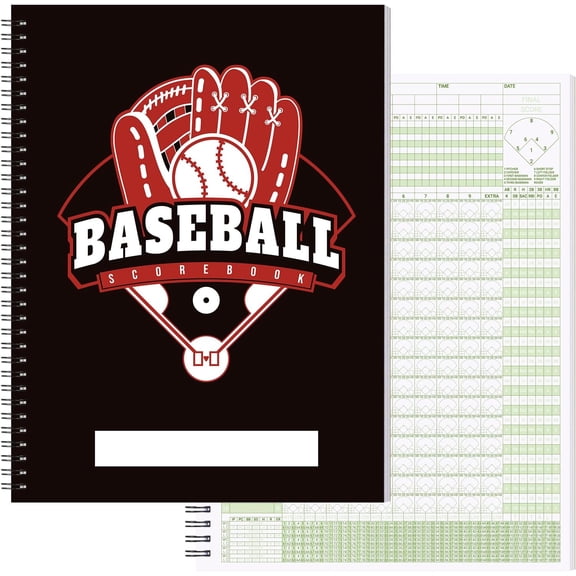Baseball Scorebook 9x12, Softball Score Keeping Book, 35 Games 16 Players, Extra Innings, Baseball Stats Book for Youth, High School Adult Leagues