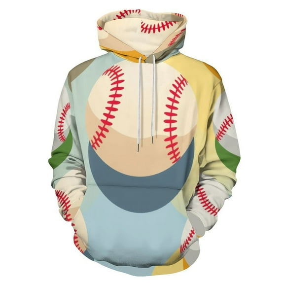 Baseball Seamless Pattern 3d Sweatshirts Hoodie Fashion Casual Personality Men's Women Street Hoodie Pullovers Long Sleeve Comfortable Top