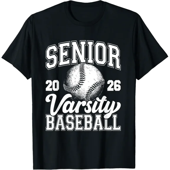Baseball Senior Class Of 2026 High School Senior For Boys T-Shirt All Size S-5Xl