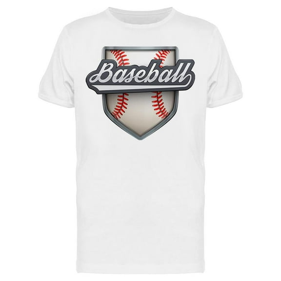 Baseball. Shield T-Shirt Men -Image by Shutterstock, Male Large