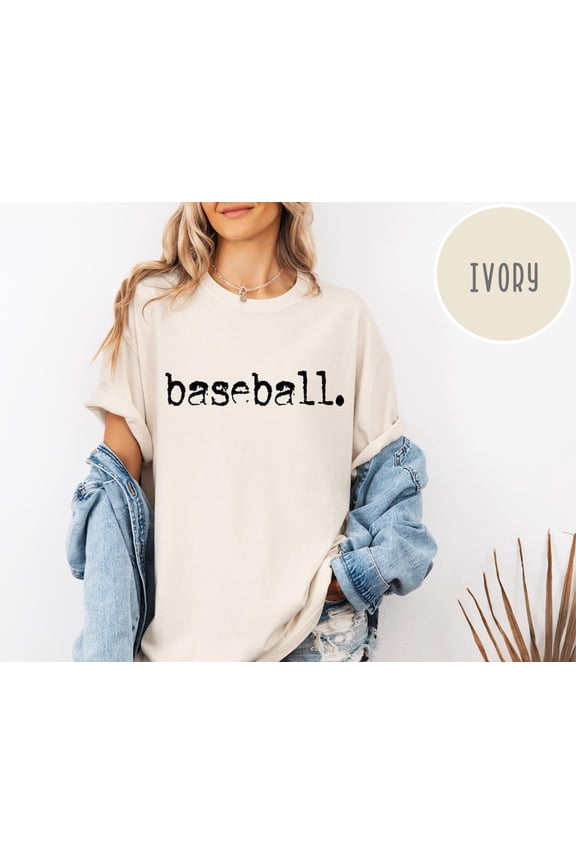 Baseball Shirt, Baseball Game Day T-Shirt, Game Day Apparel for Women, Sports Mom Shirt, Baseball Lover, Baseball Typography