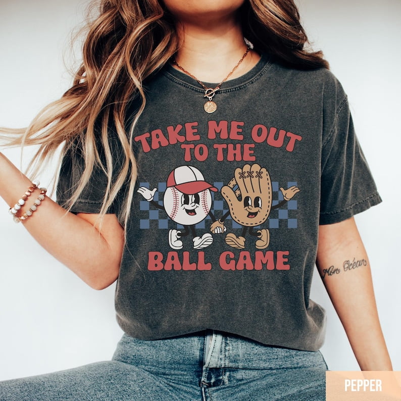 Baseball Shirt, Baseball Vibes Shirt, Sports Mom Shirt, Mothers Day Gift, Cute Baseball Mama Tee, T-ball Mom, Retro Baseball