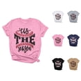 thumbnail image 1 of Baseball Shirt Women Tis The Season Baseball T-Shirts Short Sleeve Crewneck Graphic Tee Tops, 1 of 4