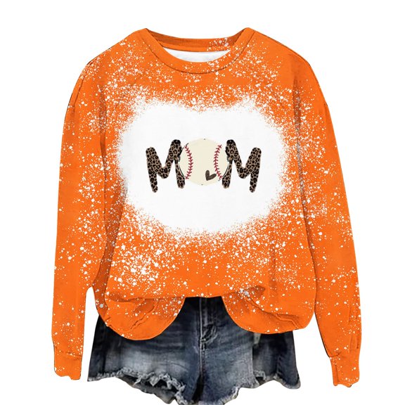 Baseball Shirt for Women Crewneck Pullover Tops Casual Loose Blouses Summer Tee