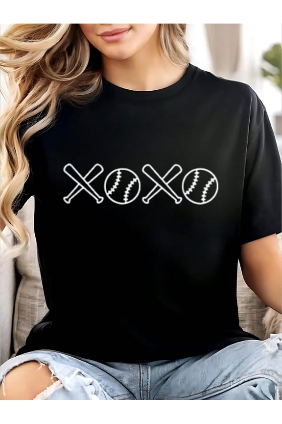 Baseball Shirts Women Baseball Mom T-Shirts Letter Print Graphic Tee Tops Graphic Tshirts For Women Round Neck Loose Casual Tees