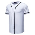 thumbnail image 1 of Baseball Shirts for Men Short Sleeve Button-Down Tshirts Shirt Mens Casual Color Block Loose Breathable Athletic Workout Tees Tops, 1 of 8