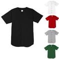 thumbnail image 1 of Baseball Shirts for Men Short Sleeve Button-Down V Neck Tshirts Shirt Mens Casual Solid Color Breathable Athletic Workout Tees Tops, 1 of 7