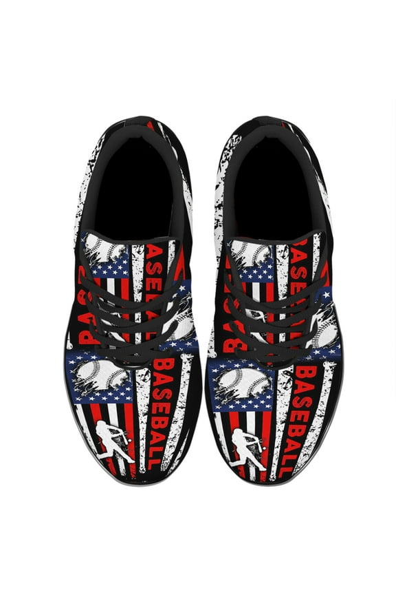 Baseball Shoes Women's Fashion Sneakers Tennis Running Shoes for Men Women Black Size 3.5