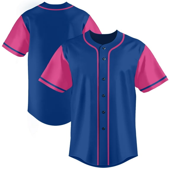 Baseball Short Sleeve Button Down Team Jersey Casual Button Down Shirts