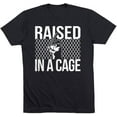 thumbnail image 1 of Baseball Short Sleeve T-Shirt | Raised in a Cage | Multiple Colors | Youth and Adult Sizes, 1 of 3
