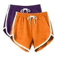 thumbnail image 1 of Baseball Shorts 2pc Sweat Shorts Women Soft Comfy Workout Athletic Loungewear Mini Shorts with Drawstring and Pockets Orange XXL, 1 of 7