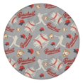 thumbnail image 1 of Baseball Silhouette Pattern Round Fitted Tablecloth with Elastic Edge,Dining Table Cover Waterproof,Outdoor Round Tablecloth for Camping,Dining,Indoor and Outdoor, 1 of 7