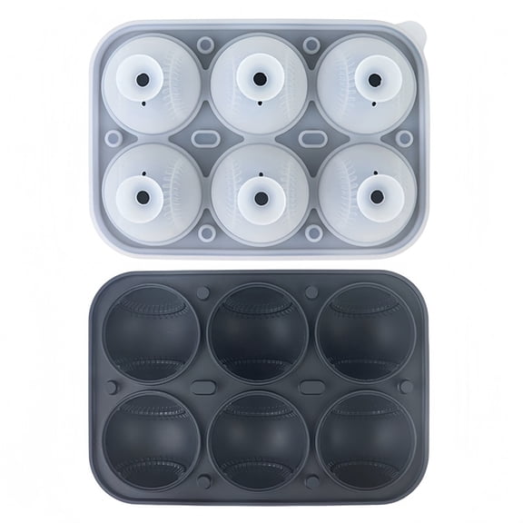 Baseball Themed Silicone Ice Trays for Freezer Household Novelty Barware Easy Release and Quick