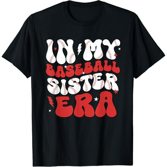 Baseball Sister Funny Shirt For Girls Women Mothers Day T-Shirt