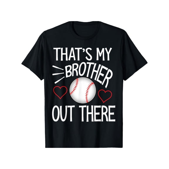 Baseball Sister Graphic T-Shirt – Stylish & Comfortable Cotton Family Tee with Heart Accents, Perfect for Casual Outings & Sports Activities