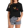 thumbnail image 1 of Baseball Sister Leopard Heart Funny Mothers Day T-Shirt, 1 of 5