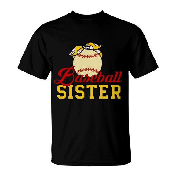 Baseball Sister Red And Yellow Great Graphic TShirt
