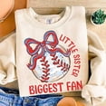 thumbnail image 1 of Baseball Sister Sweatshirt, Little Sister Game Day Shirt, Baseball Biggest Fan Outfit, Cute Baseball Lover Sweatshirt, Preppy Baseball Supporter Shirt, 1 of 5