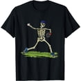thumbnail image 1 of Baseball Skeleton Halloween Men Boys Baseball Halloween T-Shirt, 1 of 3